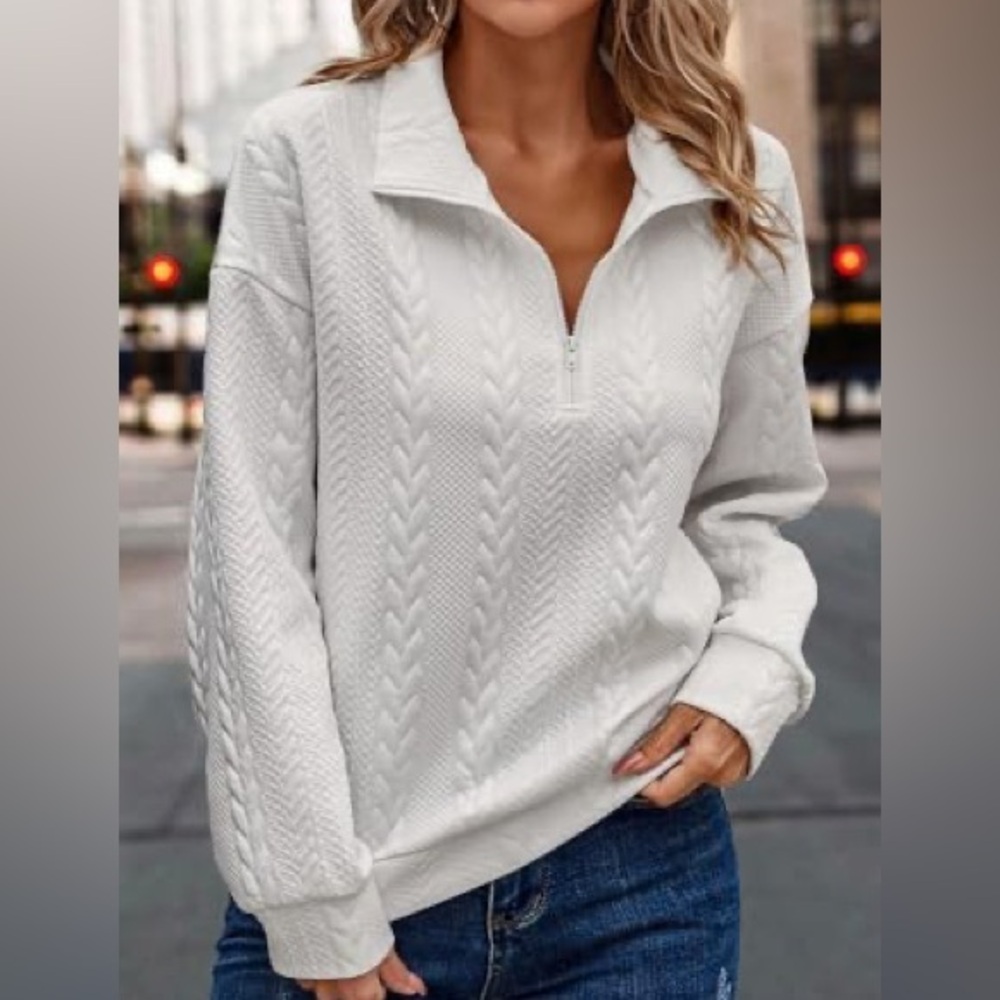 NWT Woman’s XXS J. Crew Heathered Grey Ribbed Knit Collared Half Zip Sweater